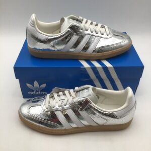 Adidas Samba OG W Metallic Silver White Gum JR0035 Womens Size 9 NEW